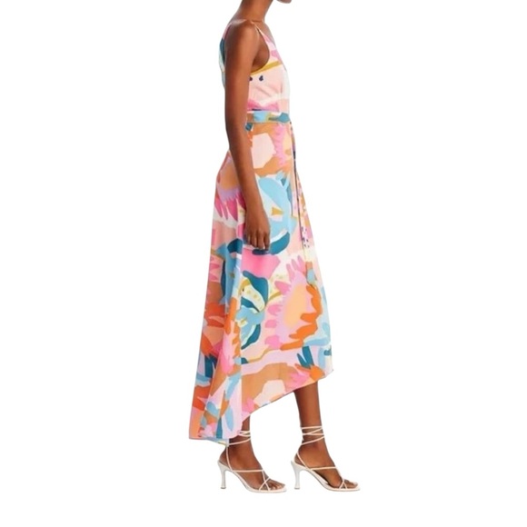 NWT ANTHROPOLOGIE Hutch Floral Mac Wrap Dress. 🟠🩷🪼 Size XL - Picture 5 of 12